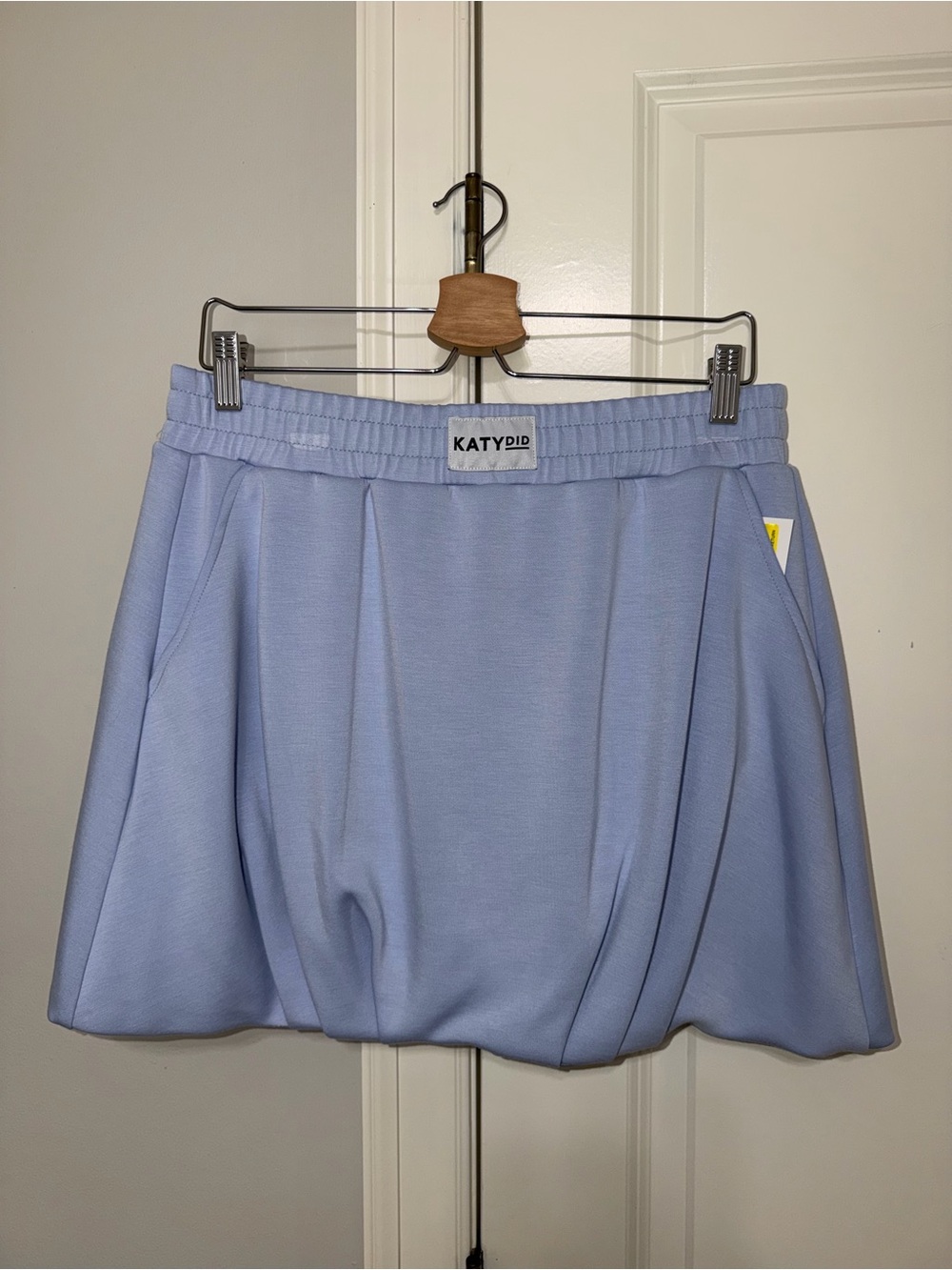 Katydid Light Blue Bubble-Hem Skater Skirt